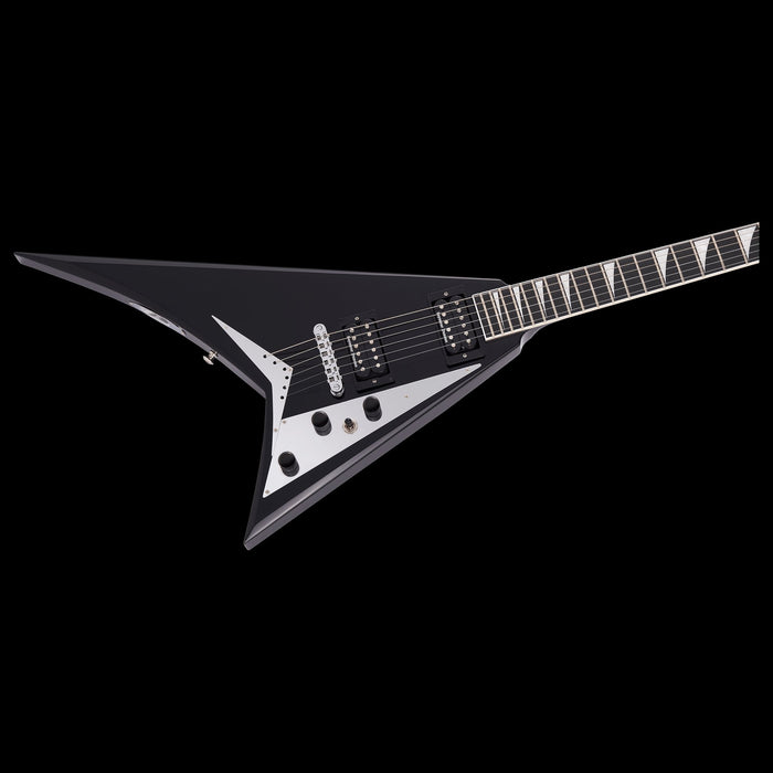 Jackson MJ Series Rhoads RRT Ebony Fingerboard Gloss Black Front Angle Right