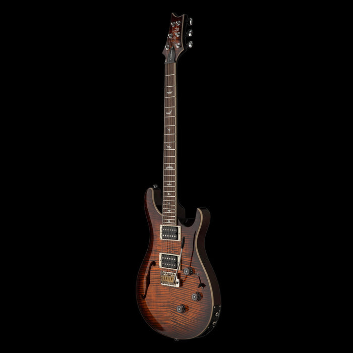 PRS SE Custom 24 Semi-Hollow Piezo Orange Tiger Smokeburst 3/4

