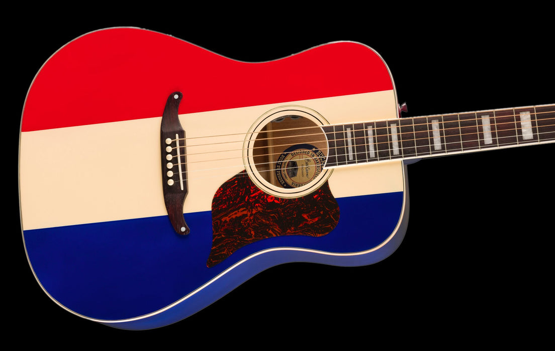 Fender Buck Owens Kingman Red White and Blue With Case  Contour Body