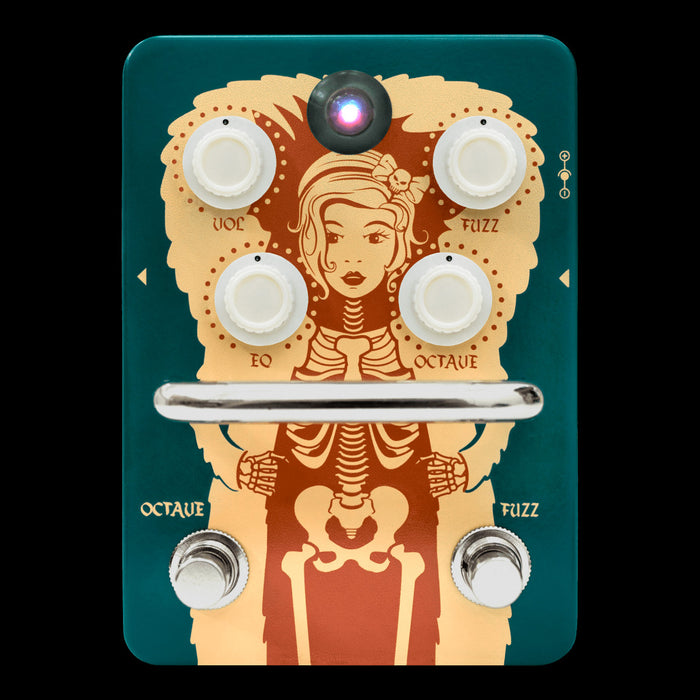 Orange Fur Coat Octave Fuzz Guitar Effect Pedal Front