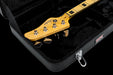 Gator GWE-BASS Bass Guitar Wood Case Economy Wood Case Closeup Headstock