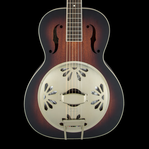 Gretsch G9240 Alligator Mahogany Round Neck Resonator - 2-Color Sunburst Front Crop