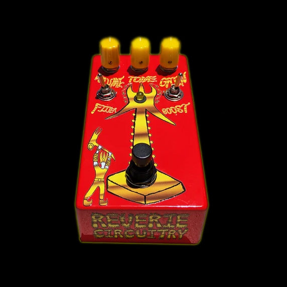 Reverie Circuitry High Striker Distortion Red Pedal Top