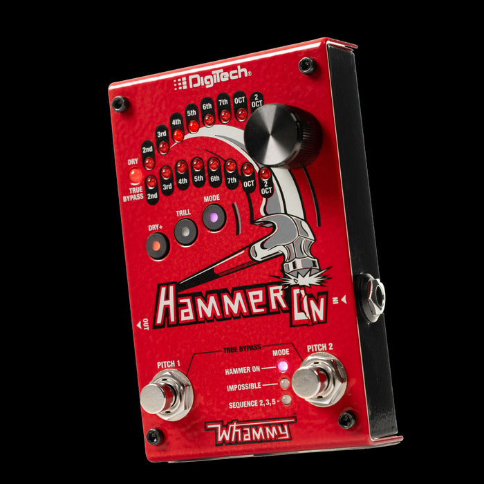 Digitech HammerOn Instantaneous Pitch-Shifter Pedal Left Tilt 