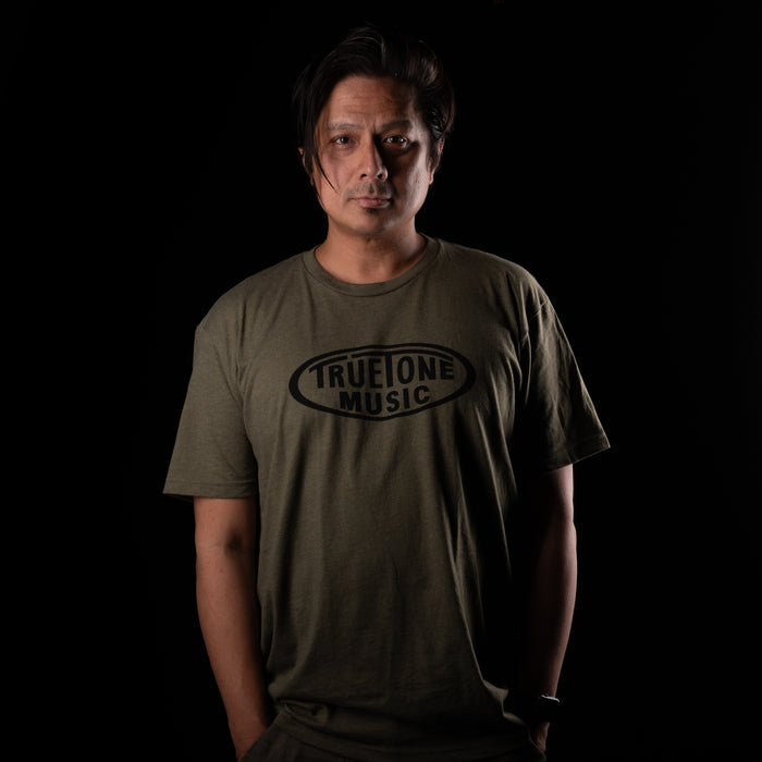 Truetone Music Classic T-Shirt Military Green With Black Logo