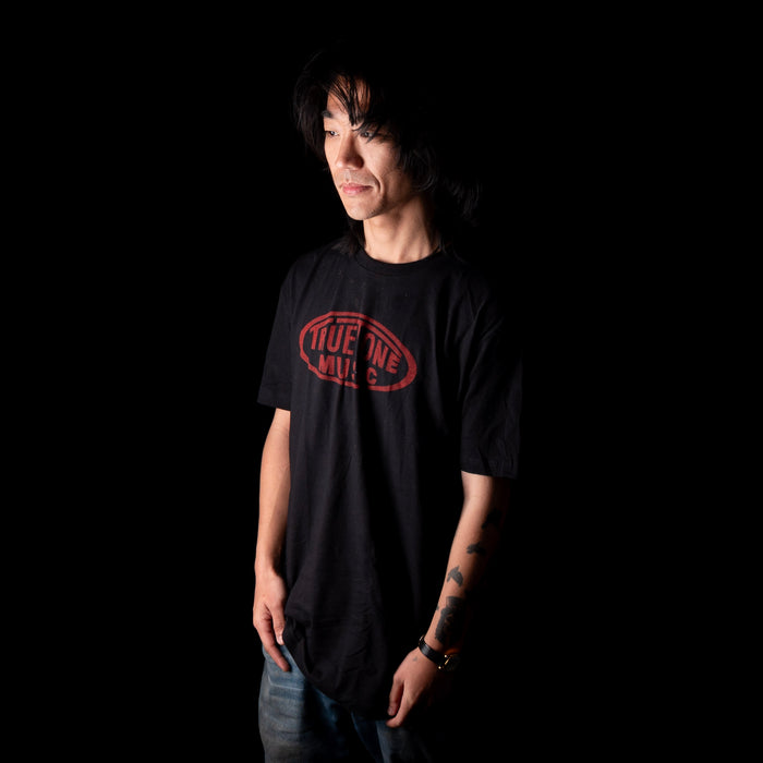 Truetone Music Classic T-Shirt Black With Red Logo