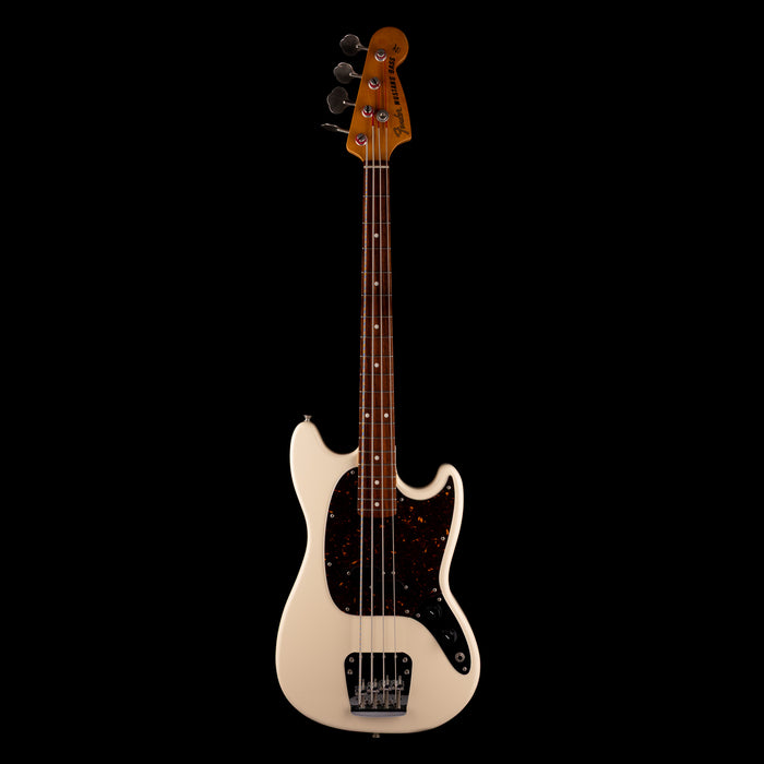Pre Owned 2007 Fender Crafted In Japan Mustang Bass Vintage White With Gig Bag