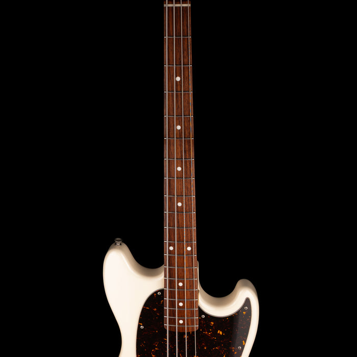 Pre Owned 2007 Fender Crafted In Japan Mustang Bass Vintage White With Gig Bag