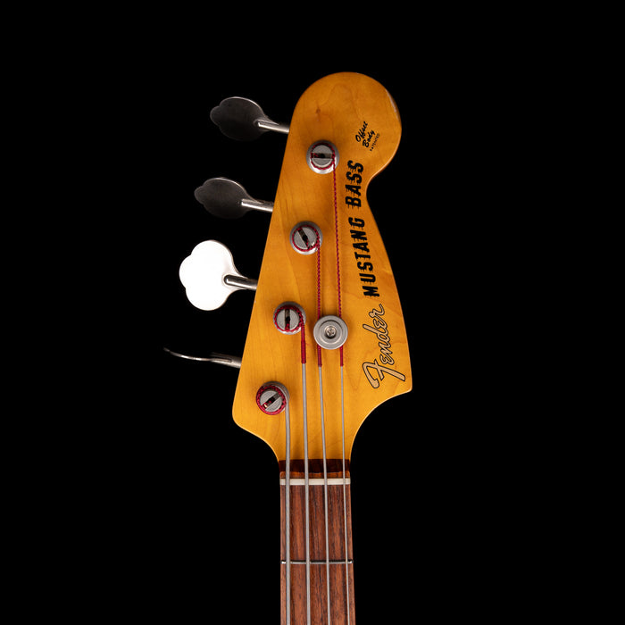 Pre Owned 2007 Fender Crafted In Japan Mustang Bass Vintage White With Gig Bag