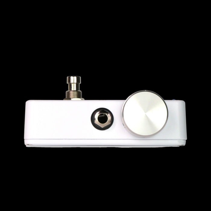 Keeley Katana Clean Boost Throwback White Compressor Pedal Side