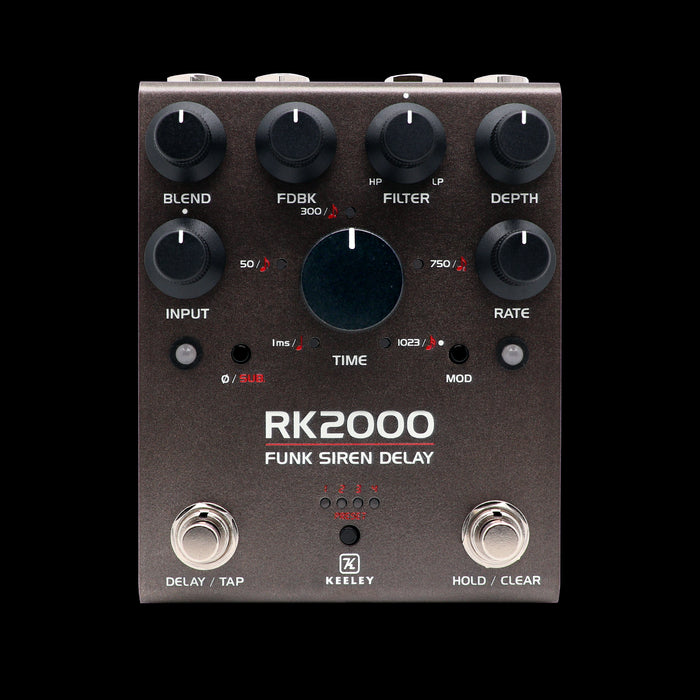 Keeley RK2000 Funk Siren Delay Pedal Front 