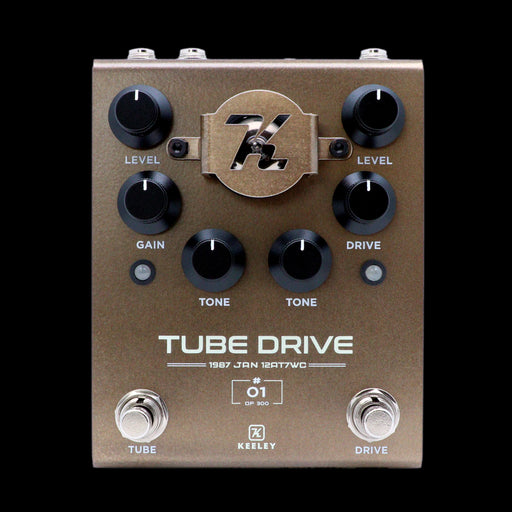 Keeley Tube Drive 1987 JAN 12AT7WC Limited Edition Dual Overdrive Pedal Front 