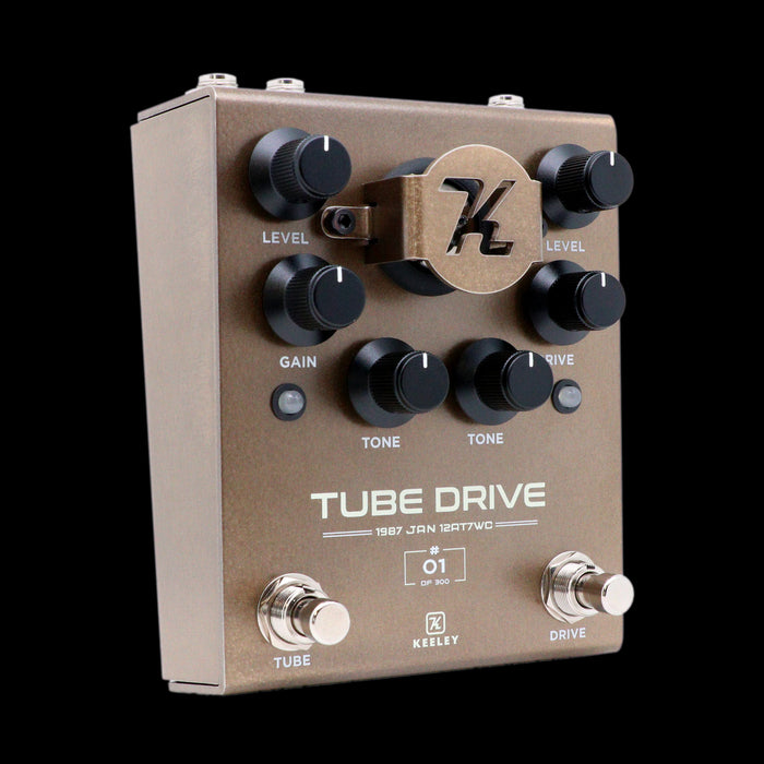 Keeley Tube Drive 1987 JAN 12AT7WC Limited Edition Dual Overdrive Pedal Turn Right