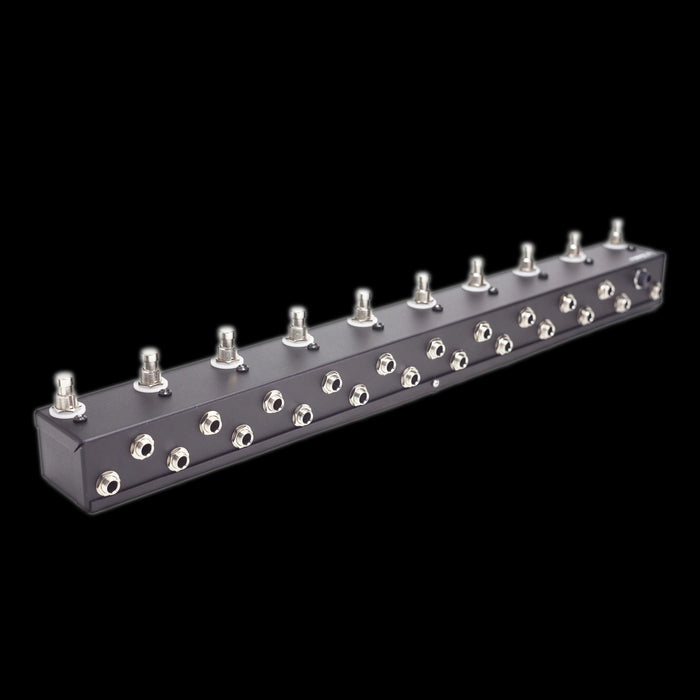 Loop Switchers 10 Channel True Bypass Switch Handwired Pedal Angle Top