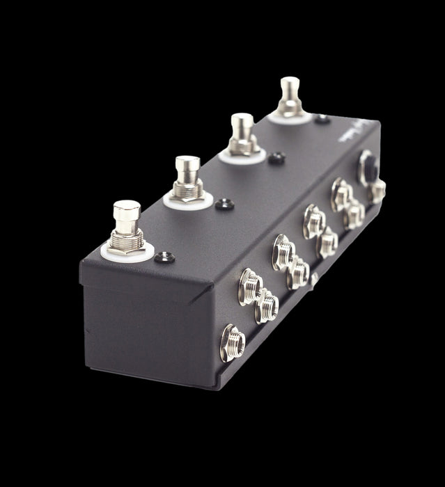 Loop Switchers 4 Channel True Bypass Switch Handwired Pedal Angle Top