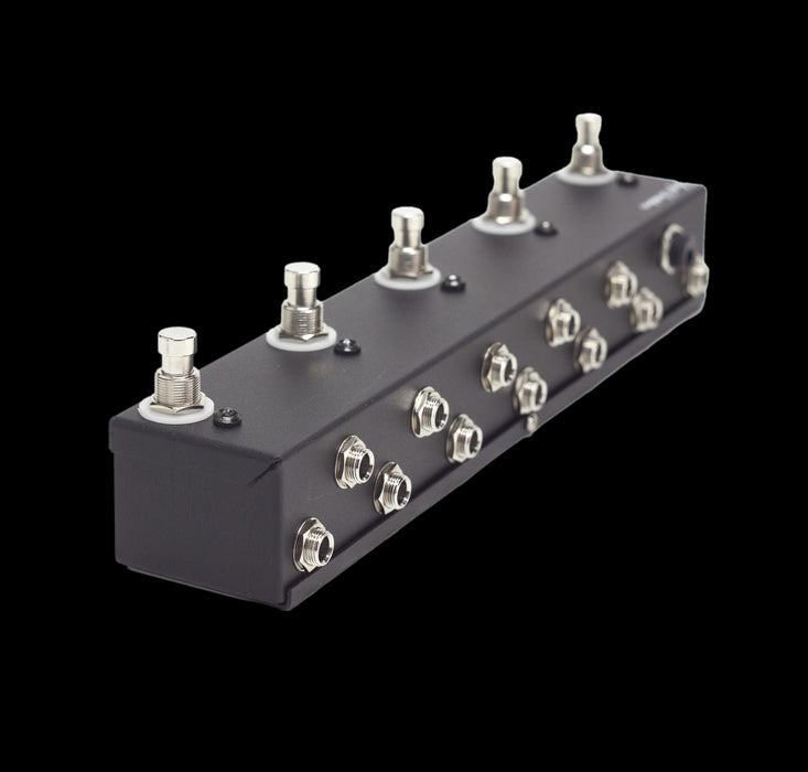 Loop Switchers 5 Channel True Bypass Switch Handwired Pedal Angle Top