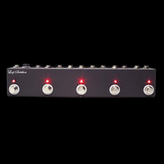 Loop Switchers 5 Channel True Bypass Switch Handwired Pedal Front Lights