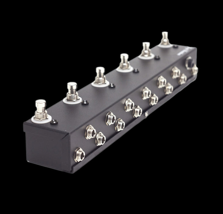 Loop Switchers 6 Channel True Bypass Switch Handwired Pedal Angle Top