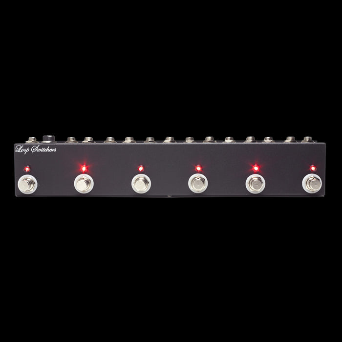 Loop Switchers 6 Channel True Bypass Switch Handwired Pedal Front Lights