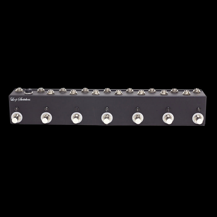 Loop Switchers 7 Channel True Bypass Switch Handwired Pedal Front 