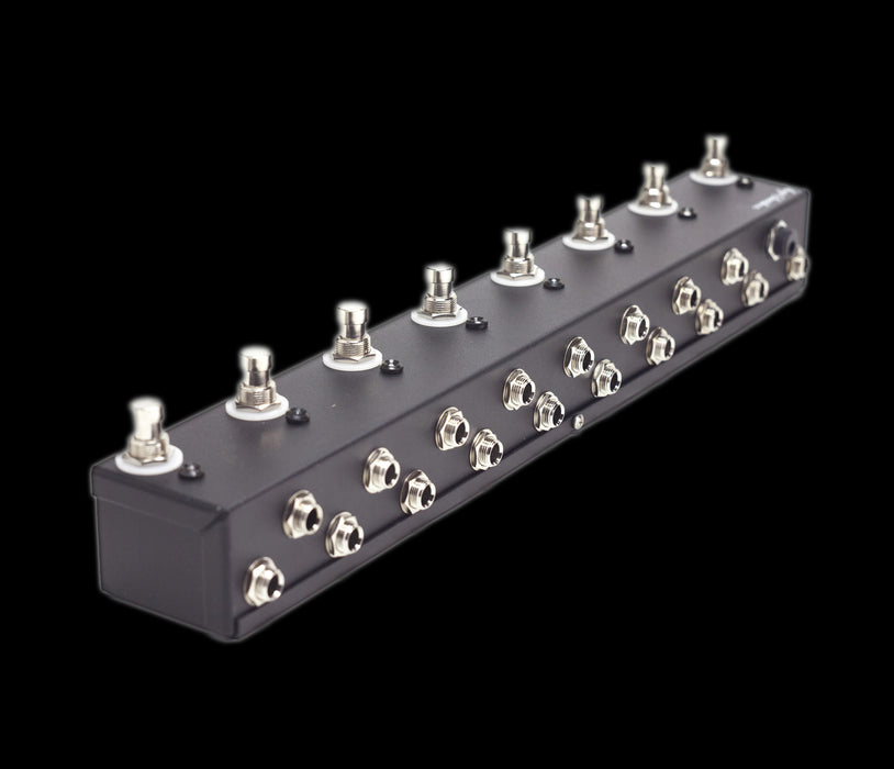 Loop Switchers 8 Channel True Bypass Switch Handwired Pedal Angle Top