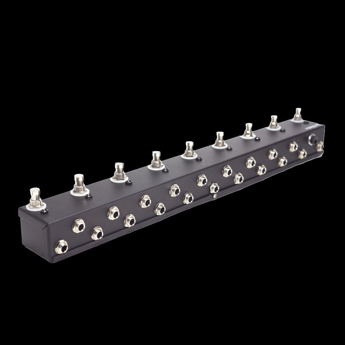 Loop Switchers 9 Channel True Bypass Switch Handwired Pedal Angle Top