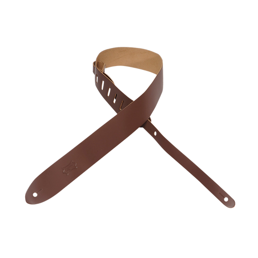 Levy's M12-BRN 2" Wide Brown Genuine Leather Guitar Strap