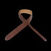 Levy's M12-BRN 2" Wide Brown Genuine Leather Guitar Strap Folded