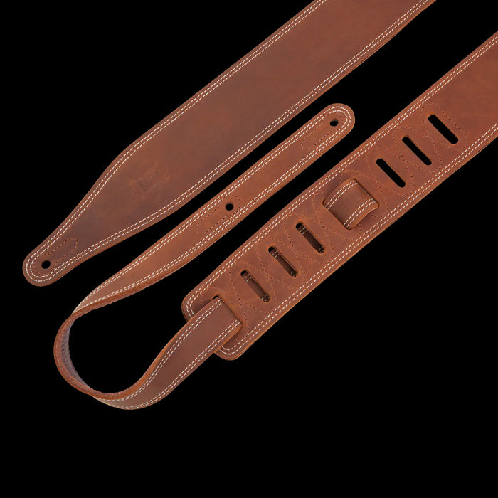 Levy's M17BDS-BRN Butter Series Brown Strap Closeup Folded