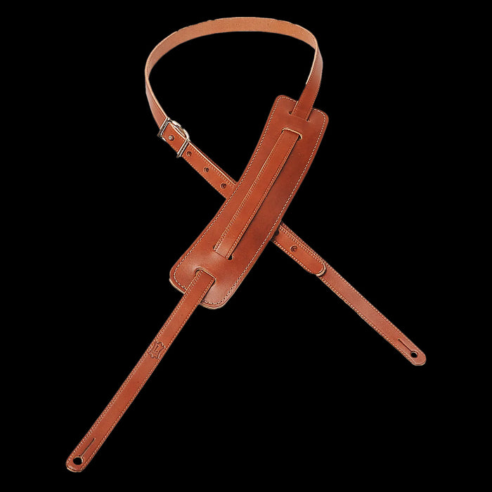 Levy's M25-BRN 5/8" Wide Brown Veg-Tan Leather Guitar Strap
