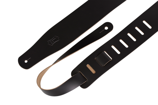 Levy's M26-BLK 2 1/2" Wide Black Genuine Leather Guitar Strap
