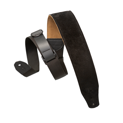 Levy's MRHSP-BLK 2.5" Wide Suede RipChord Guitar Strap