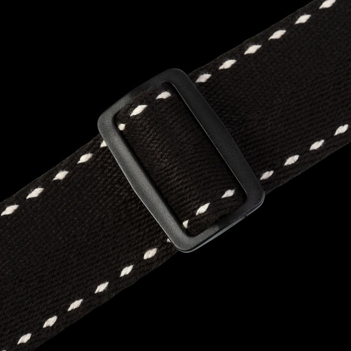 Levy's MSSC80-BLK 2" Wide Black Cotton Guitar Strap Buckle