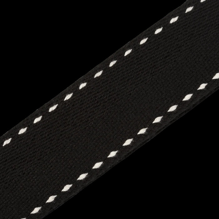 Levy's MSSC80-BLK 2" Wide Black Cotton Guitar Strap Detail