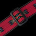 Levy's MSSN80-RED 2" Wide Red Woven Guitar Strap Detail Buckle