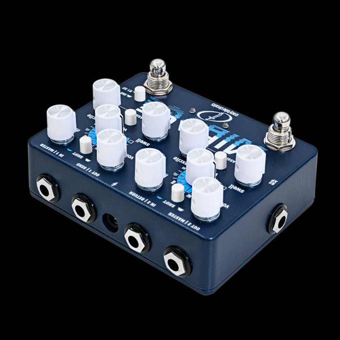 Crazy Tube Circuits Mirage Dual Reverb Pedal Top Jacks