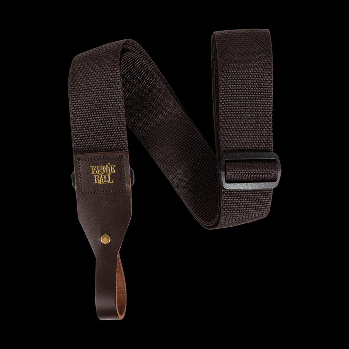 Ernie Ball Polypro Acoustic Guitar Strap - Brown - P05366 Front