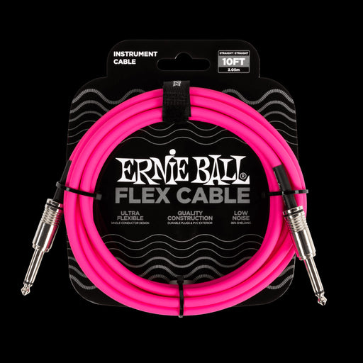Ernie Ball Flex Instrument Cable Straight/Straight 10ft - Pink - P06413 Front