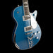 Gretsch Custom Shop Masterbuilt G6134CST Baritone Penguin NOS Lake Placid Blue Body Detail Angle