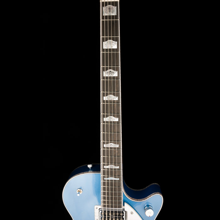 Gretsch Custom Shop Masterbuilt G6134CST Baritone Penguin NOS Lake Placid Blue Fingerboard Detail