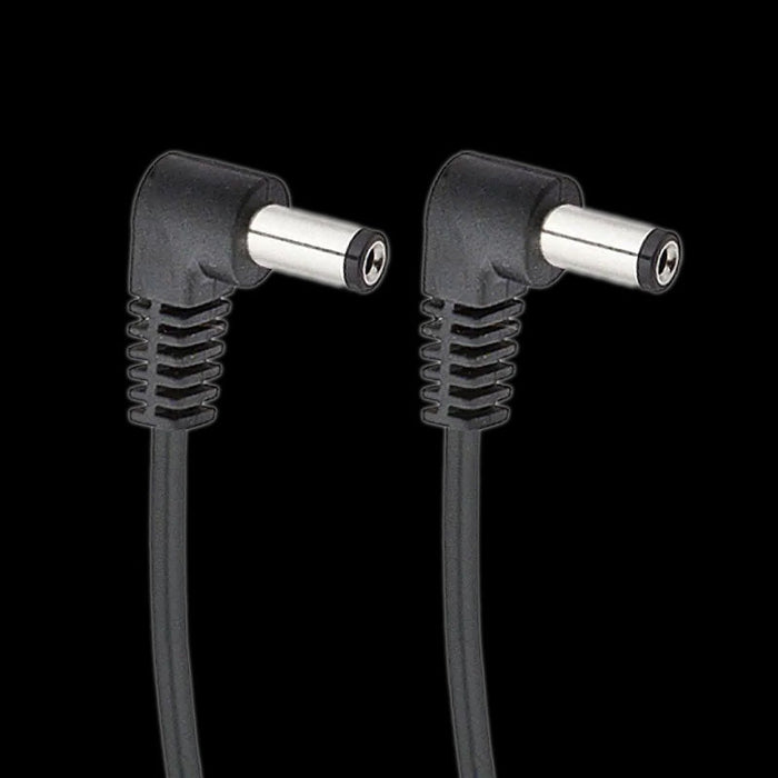Voodoo Lab PABAR-R 2.1mm right-angle barrel on both ends: 12” Power Cable Front
