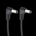 Voodoo Lab PABAR-R 2.1mm right-angle barrel on both ends: 12” Power Cable Front