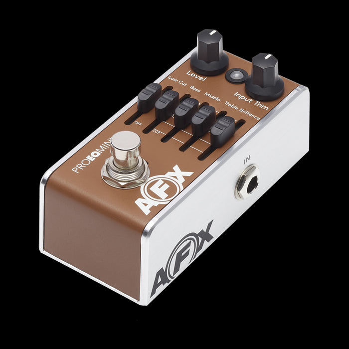 acoustic guitar eq pedal Fishman AFX Pro EQ Mini Acoustic Preamp And EQ Pedal — Truetone Music