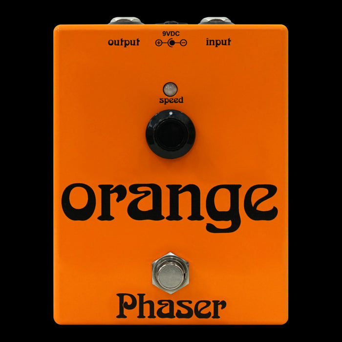 Orange Phaser Guitar Effect Pedal Front