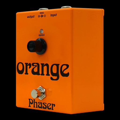 Orange Phaser Guitar Effect Pedal Front Angle