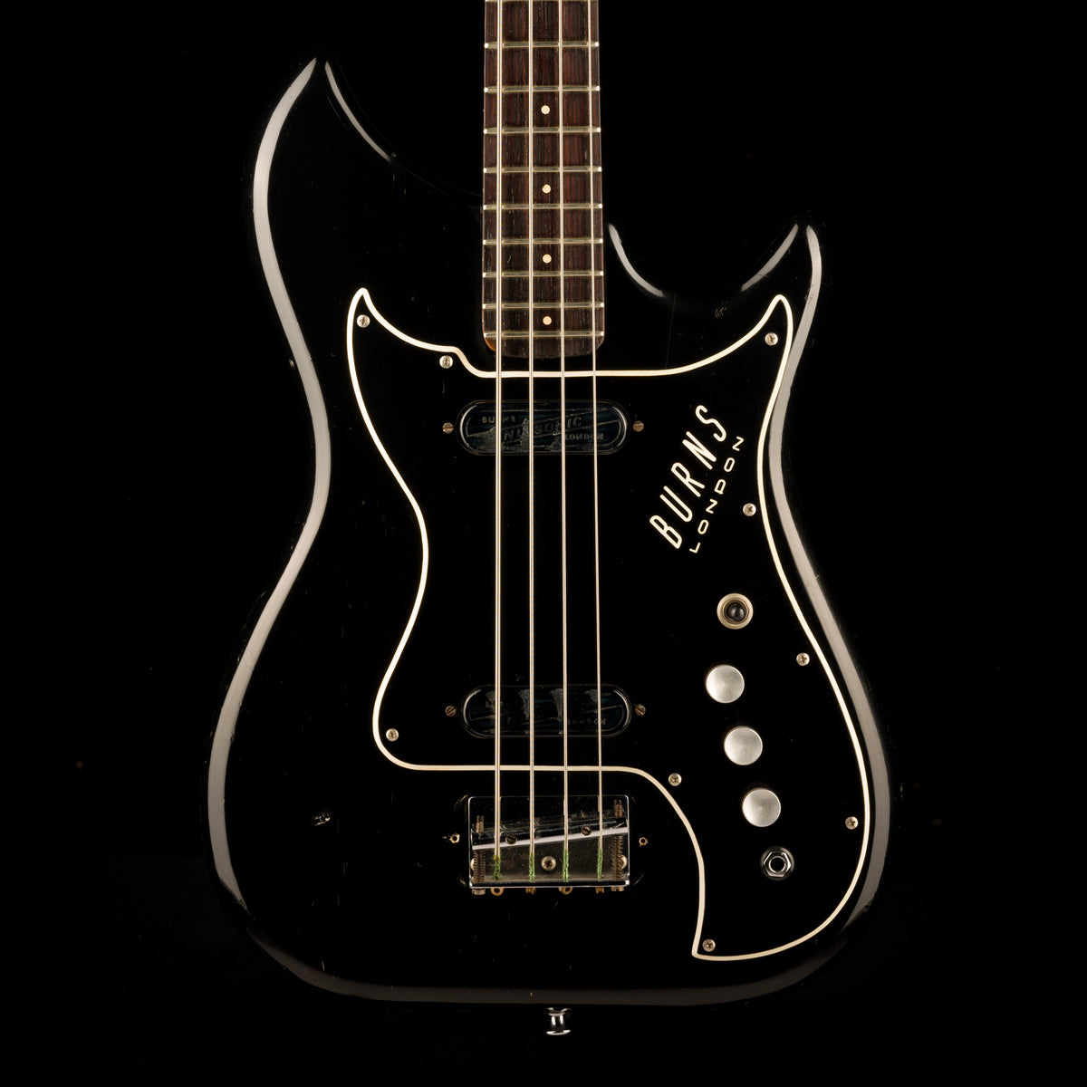 美品 BURNS LONDON エレキベース NU-SONIC BASS Vintage 1965 Burns Nu-Sonic Bass Black with OHSC — Truetone Music