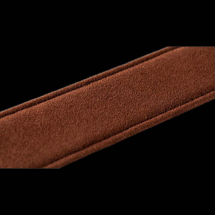 Taylor Vegan Leather Strap Tan with Natural Textile 2.5" Embossed Logo Detail Leather