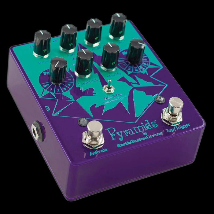 EarthQuaker Devices Pyramids Stereo Flanger Front Right Angle