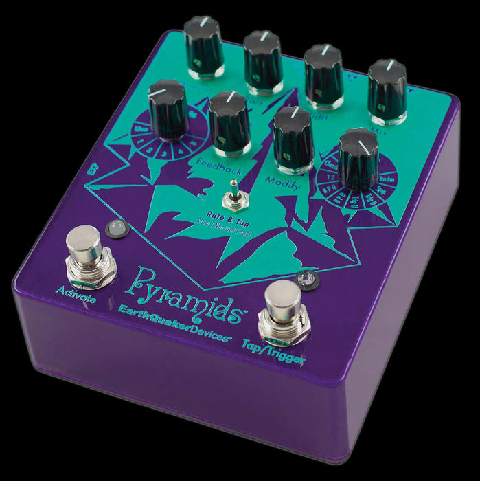 EarthQuaker Devices Pyramids Stereo Flanger Front Left Angle