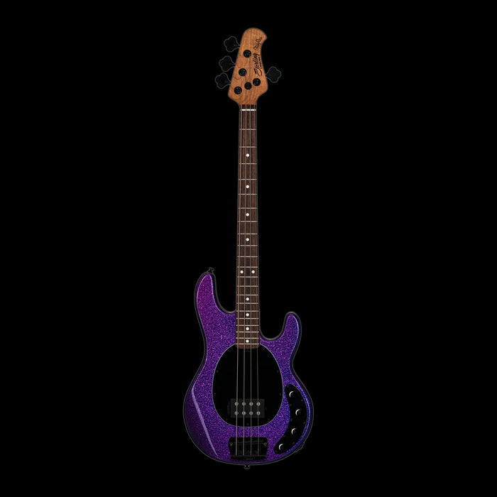 Sterling by Music Man StingRay RAY34 Purple Sparkle Front 